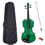 Full Size Violin 4 x 4 With Case - Green