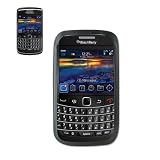 New Fashionable Perfect Fit Soft Polymer Protector Skin Cover Cell Phone Case with Screen Protector for BLACKBERRY 9020 ONYX 9700 AT&T - Black