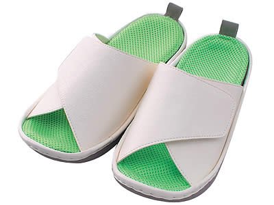 健康ルームサンダル リフレッシュ ふみっぱ グリーン