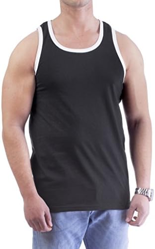 North Gate Mens Soft Tag Free Tank Top A Shirts X-Large, black