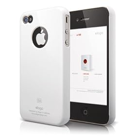 Click here to buy elago S4 Slim Fit Case for AT&T Verizon iPhone 4 with Logo Protection Film - Snow White.