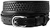 James Western Basketweave Leather Embossed Ranger Belts (36, Black)