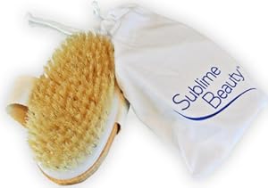 NEW! Portable Skin Brush Ideal for Daily Use or Travel. Includes Convenient Pouch. Models & Actresses Know the Ancient Secret! Dry Body Brushing is Incredibly Healthy | Improves skin quality | Sheds toxins and Dead Cells | Boosts blood circulation | Improves lymphatic functions | Keep cellulite at bay! Natural bristles. **Skin Brush brochure sent by email 24 hours after shipping.**