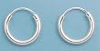 Sterling Silver Continuous Hoop Earrings - 2 mm x 12 mm - .87 g