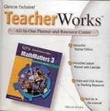MathMatters 3 TeacherWorks All in One Planner and Resource Center CD-ROM Glencoe
