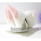 Cat Fox Ears Kitty Costume Halloween Cosplay Fancy Dress Pink with white Kits