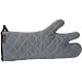 San Jamar 850TF15 Tri-Flex Temperature Protection Oven Mitt, 15" Length, Gray