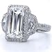 Celebrity Silver Crazy CZ Diamond Cocktail Ring
