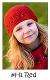 Girls My Little Noggin red crochet beanie kufi hat for baby & toddler