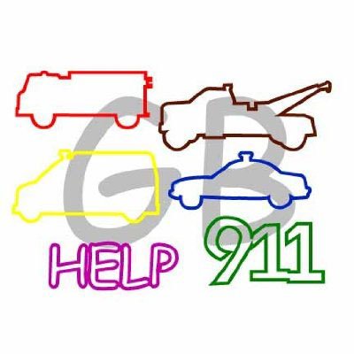 EMERGENCY 911 Fire Truck Ambulance Police Car Help Goofy Bands Rubber Bandz Bracelets 24pk