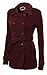Women's Classic Style Long Sleeve Fleece Double Breasted Peacoat Belted Blazer