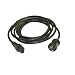 Interpower 86611010 North American Hospital Grade Cord Set, NEMA 5-15 Plug Type, IEC 60320 C13 Connector Type, Black, 13A Amperage, 125VAC Voltage, 3.66m Length