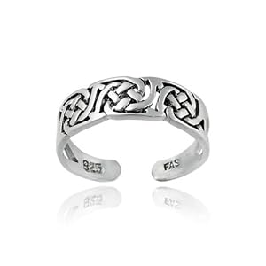 41gXJgr7I L. SL500 AA300  Sterling Silver Irish Celtic Knot Toe Ring