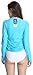 ILISHOP Hot Sale Women's Swimming Shirt UV Sun Protection Long-Sleeve Rash Guards Blue L-US8