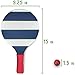 Striped Paddle Ball Set - Comes with Carrying Case, Two Paddles, and One Ball - Great for The Beach, Backyard, Parties, and More!