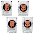 San Francisco Giants 4pc Square Shot Glass Set MLB Baseball