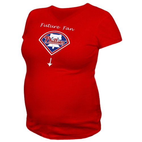 Philadelphia Phillies T-Shirt : Philadelphia Phillies Ladies Future Fan Maternity T-Shirt - Red