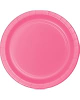 Creative Converting Touch of Color 24 Count Paper Lunch Plates, Candy Pink