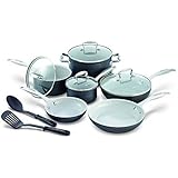 GreenLife 12 Piece Hard Anodized Non-Stick Ceramic Classic Cookware Set by GreenPan