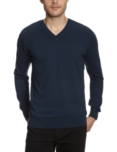 MUSTANG Jeans Herren Pullover Regular Fit 6064-1104-554, Gr. 48 (S), Blau (midnight navy) Preisvergleich
