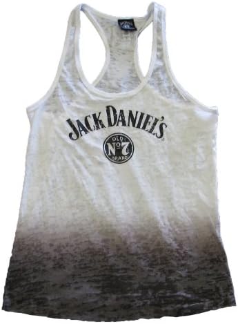 Jack Daniels Women's Daniel's White Burnout Racerback Tank Top White Small
