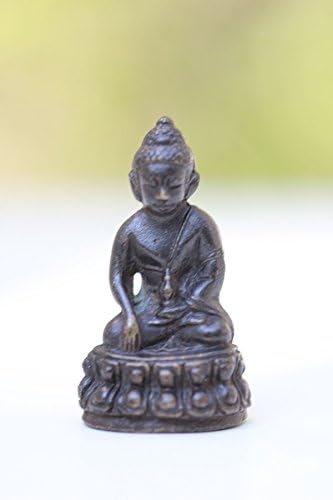 Tibetan Buddha Miniature Bronze Statue Figurine #15