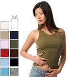 Womens 2x1 Rib Racerback Tank Top
