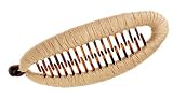 L. Erickson USA Covered Banana Clip - 100% Sand Silk Dupioni