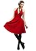 New Unique Sexy Cotton Red Halter Dress