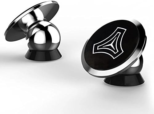 Green Hours® Magnetic Cell Phone Holder| Cell Phone Car Mount| Car Mount Phone Holder| Installs on Any Flat Surface(silver black)