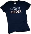 Law & Order TV Show Logo Crop Sleeve Fitted Juniors T-Shirt