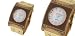 Cool Fashion Ladies' Golden Wide Strap Wristwatch