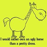 Funny horse decal--Big 30 X 28 inch sticker--sold by aluckyhorseshoe