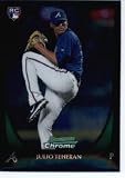2011 Bowman Chrome Baseball Card #201 Julio Teheran RC - Atlanta Braves (RC - Rookie Card) MLB Trading Card in Screwdown Case!