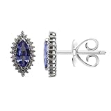 14K Exquisite Tanzanite and Diamond Earring (NEW ARRIVAL)