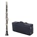 Barcelona 200 Series B-Flat Clarinet with Case, Polishing Cloth, Gloves, and Cork Wax - Black