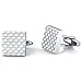 Peora Handsome and Genteel: Stainless Steel Checkerboard Square Cuff-links for Men