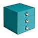 iDesign 3 Drawer Storage Organizer for Cosmetics, Makeup, Beauty Products and Office Supplies, Teal