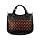 Large Structured Fashion Shopper Bag Black & Orange