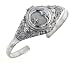 Sterling Silver Celestial Moon and Star Poison Locket Box Cuff Bracelet
