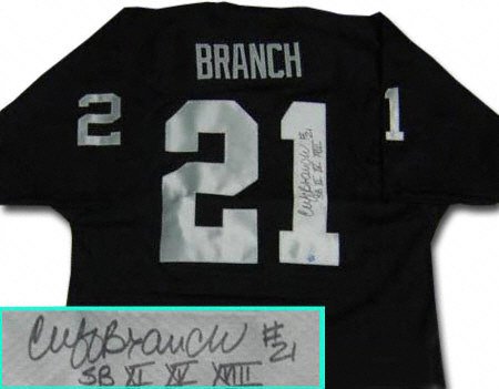 Cliff Branch Oakland Raiders Autographed Throwback Black Jersey with 3 Time SB Champs Inscription