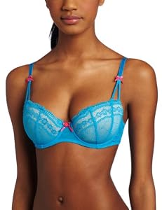 Betsey Johnson Women's Eyelet Lace 3 Section Foam Demi