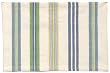Durable Hand Woven Hemmed 100% Cotton Colorful White and Blue Striped Placemat 13x19 Inches Set / 6