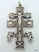 Cara Vaca Cross Silver Plate Angels Skull and Cross Bone Cross of Caravaca 1.5"