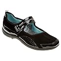Aetrex Lizzy Single Strap - Black Comfort Shoe (Womens)