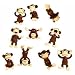 Monkey Figures - 10 Tiny Plastic Monkey Figures - Party Favors