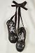 KAMARA Flower Girl Ballet Slippers BLACK BALLET Dance Girls Shoes 4-2