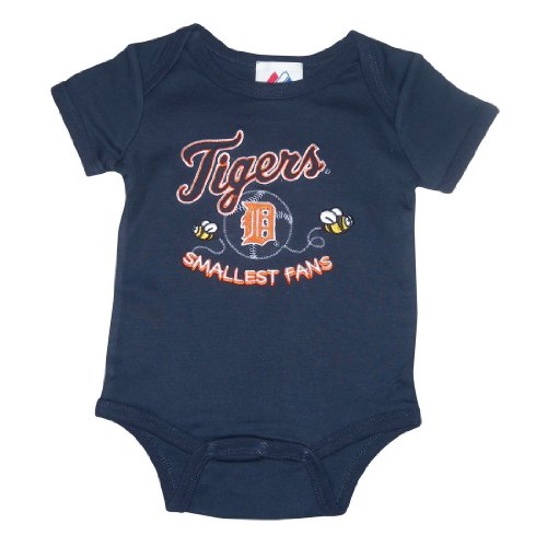Majestic Detroit Tigers MLB Baby / Infant Short Sleeve One-Piece Bodysuit / Romper / Onesie (Size: 12)