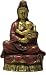 Small Kuan-Yin with Baby Statue, Gold and Red, 6.25"H