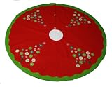 Tag Holiday Whimsy Felt Christmas Tree Skirt, 52-Inches